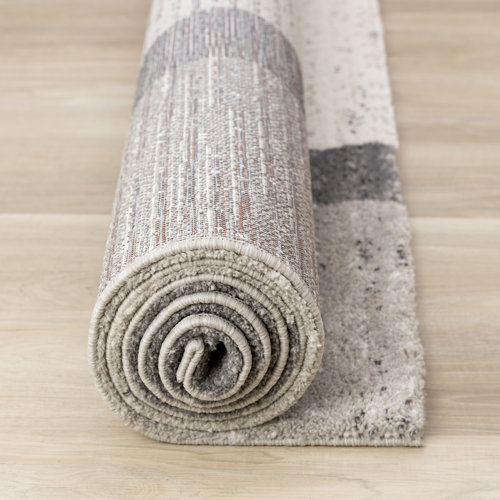 Corrigan Studio® Birkett Geometric Cream/Gray Area Rug Wayfair